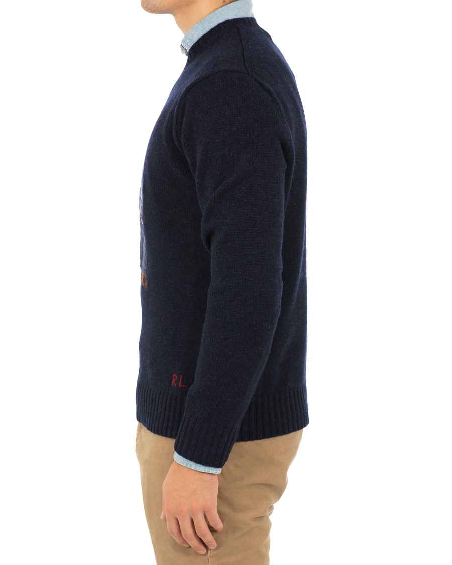 Homme | Pulls Et Tricots | Polo Ralph Lauren | Wool Knitted Denim Bear Crew Neck Navy