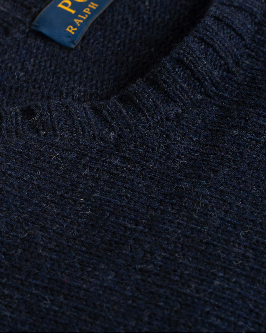 Homme | Pulls Et Tricots | Polo Ralph Lauren | Wool Knitted Denim Bear Crew Neck Navy