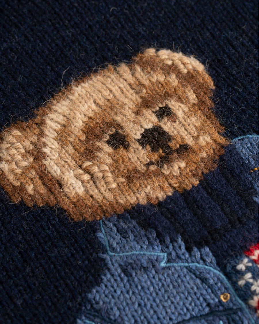 Homme | Pulls Et Tricots | Polo Ralph Lauren | Wool Knitted Denim Bear Crew Neck Navy