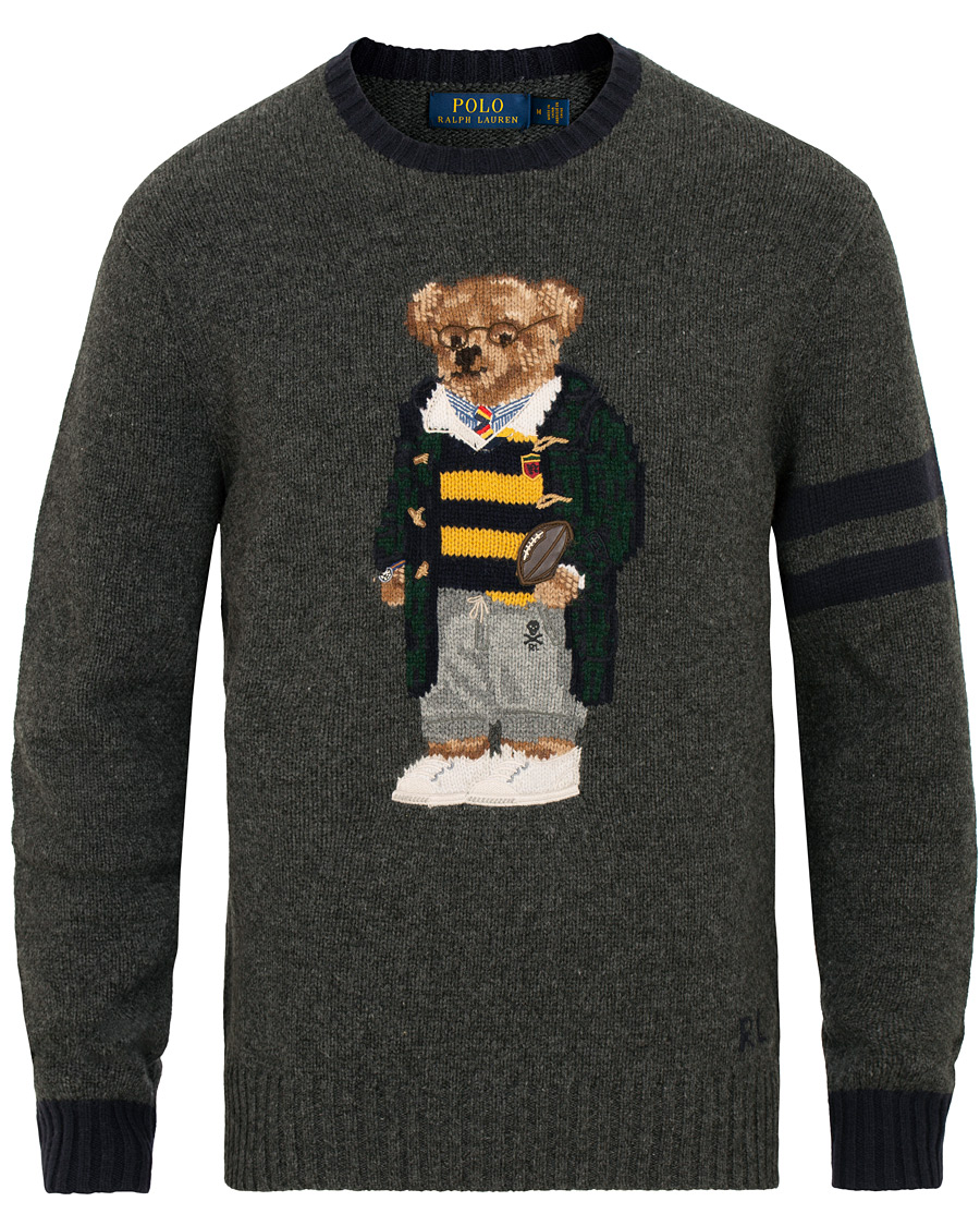 Homme | Pulls Et Tricots | Polo Ralph Lauren | Wool Knitted Bear Crew Neck Grey Heather