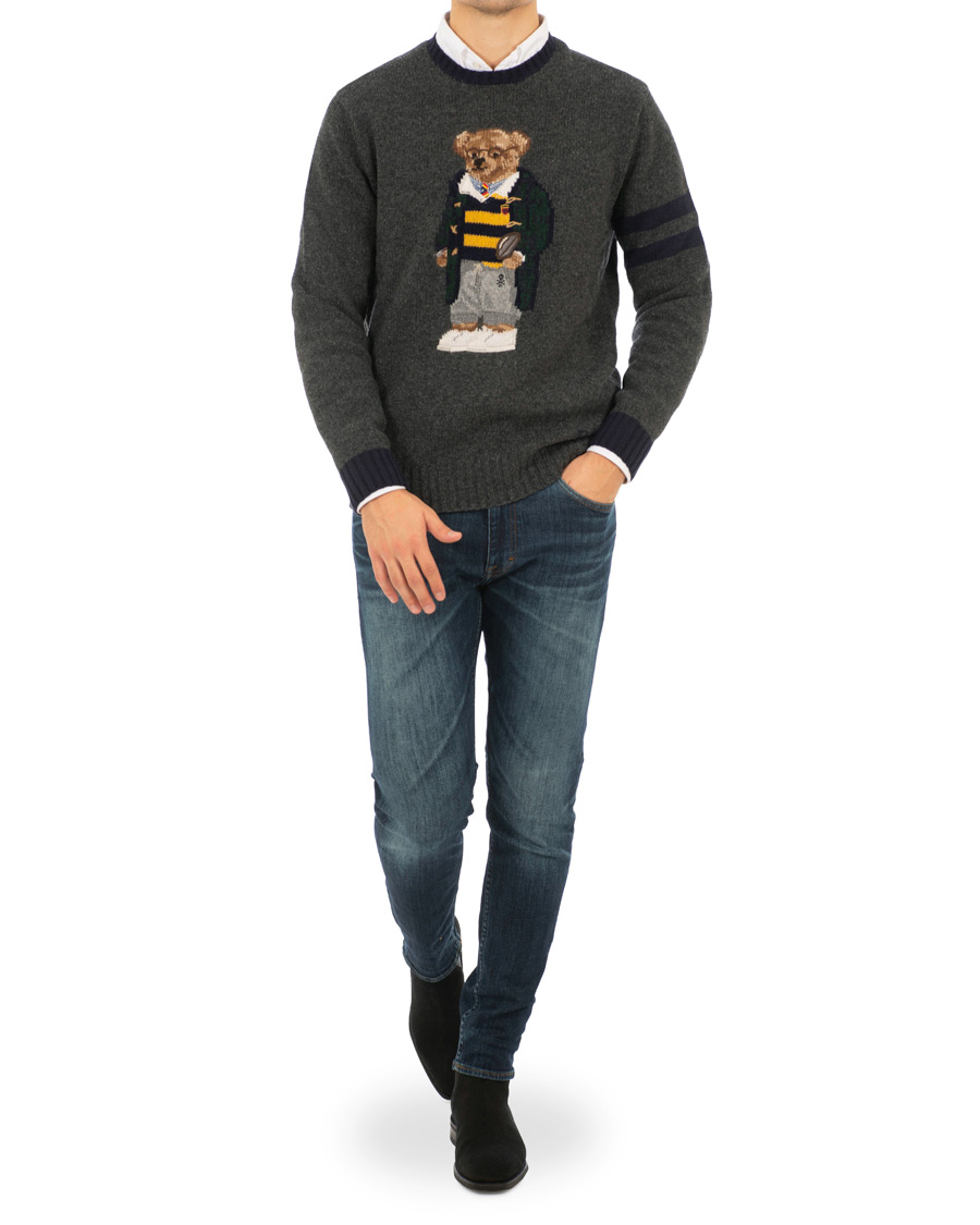 Homme | Pulls Et Tricots | Polo Ralph Lauren | Wool Knitted Bear Crew Neck Grey Heather
