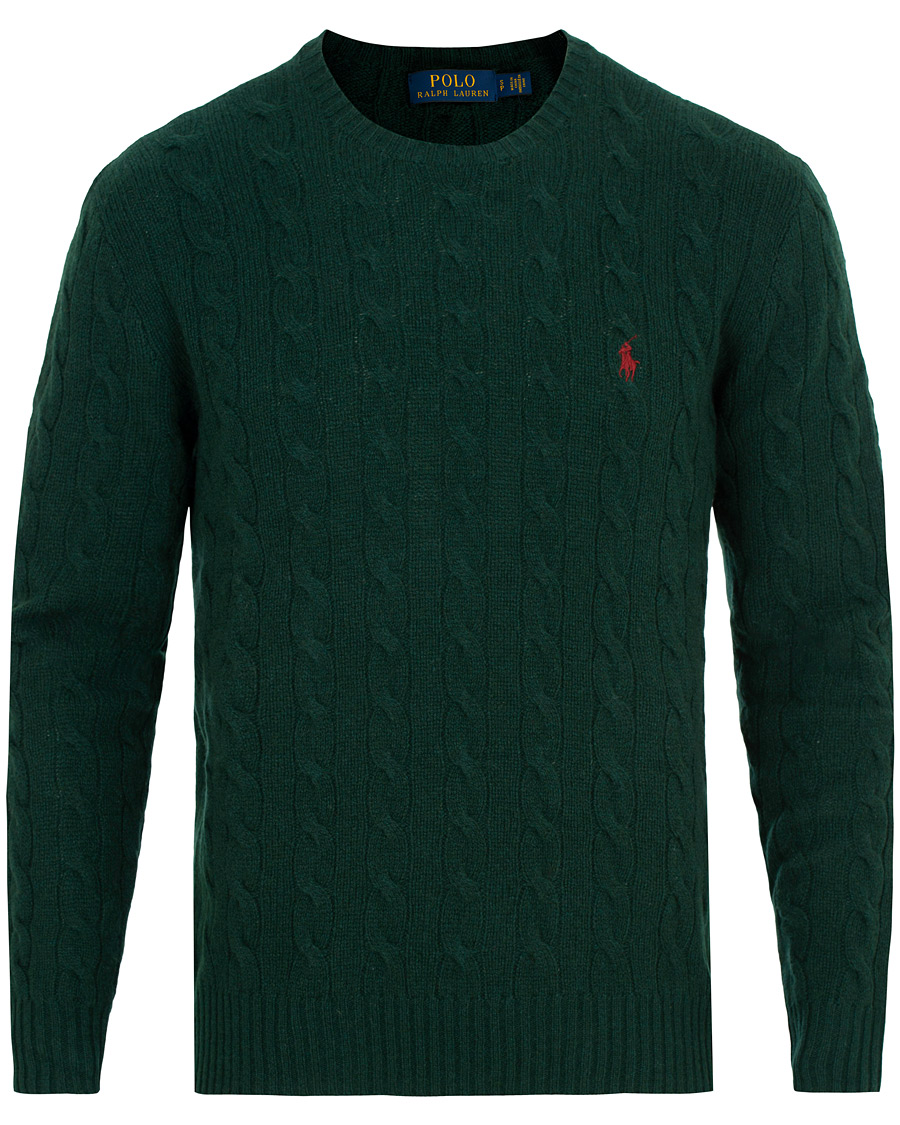 Heren | Truien | Polo Ralph Lauren | Wool/Cashmere Cable Crew Neck College Green