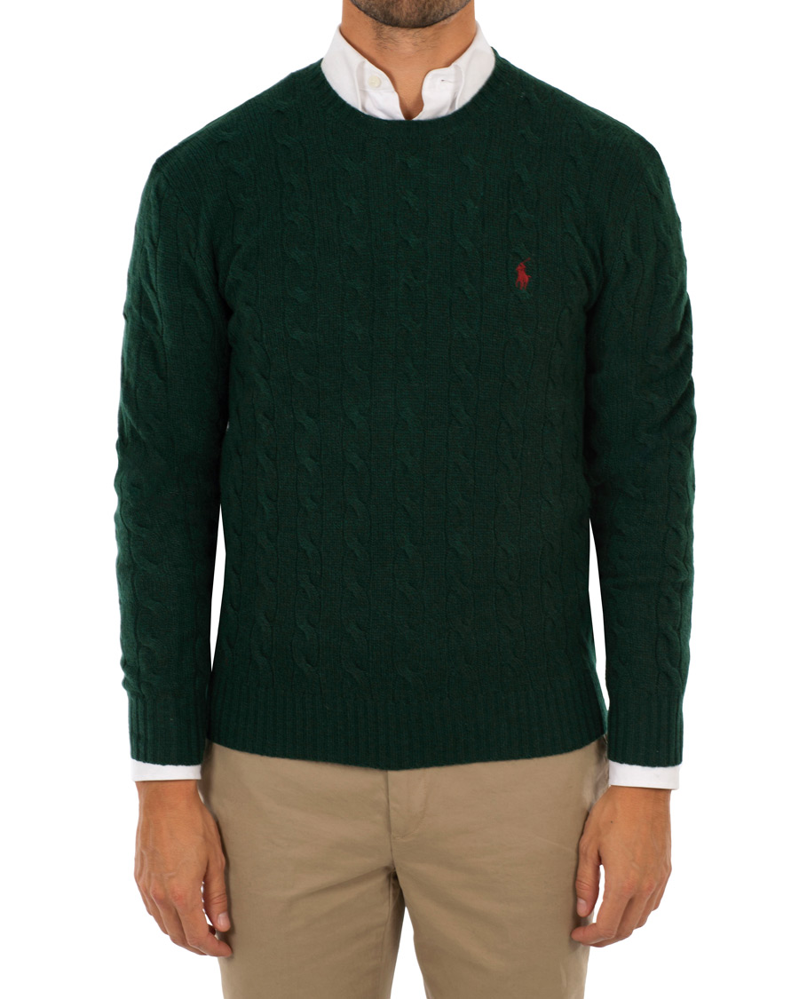 Heren | Truien | Polo Ralph Lauren | Wool/Cashmere Cable Crew Neck College Green