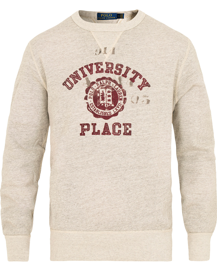 Homme | Pulls Et Tricots | Polo Ralph Lauren | Varsity Crew Neck Sweatshirt Stadium Grey