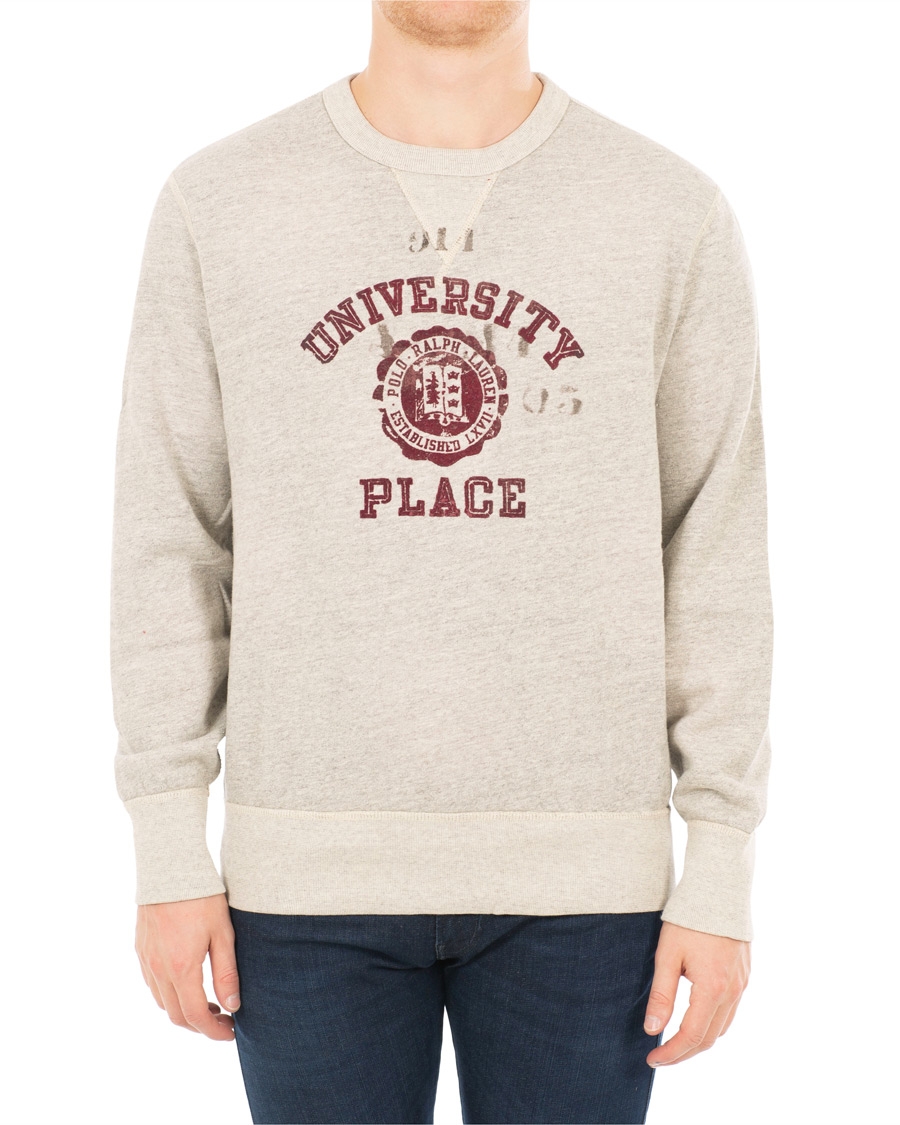 Homme | Pulls Et Tricots | Polo Ralph Lauren | Varsity Crew Neck Sweatshirt Stadium Grey