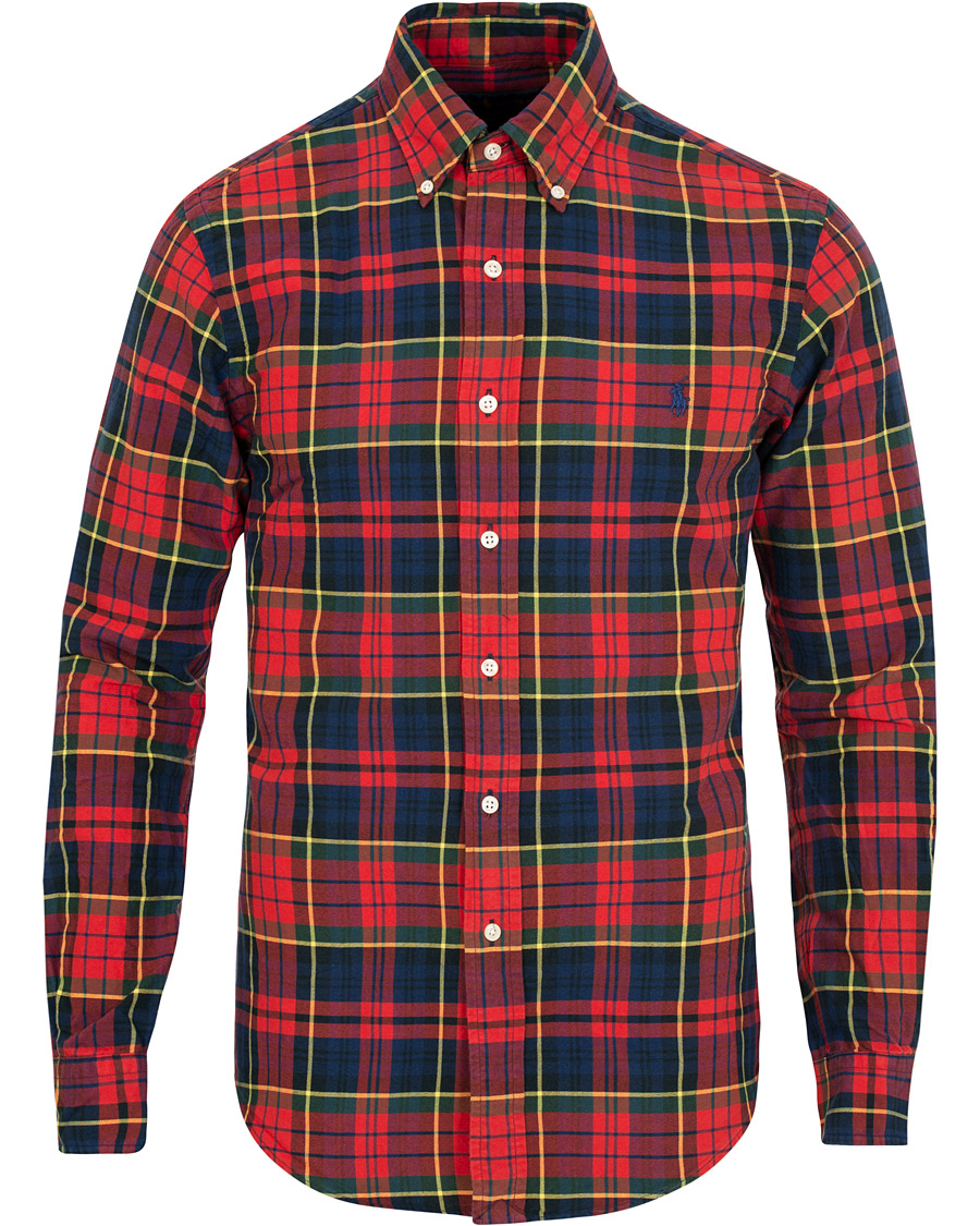 Homme | Chemises | Polo Ralph Lauren | Slim Fit Check Shirt Crimson/Canary