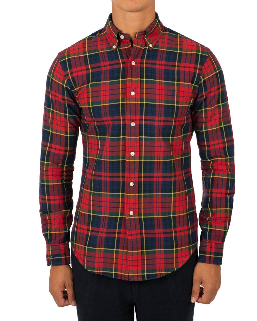 Homme | Chemises | Polo Ralph Lauren | Slim Fit Check Shirt Crimson/Canary
