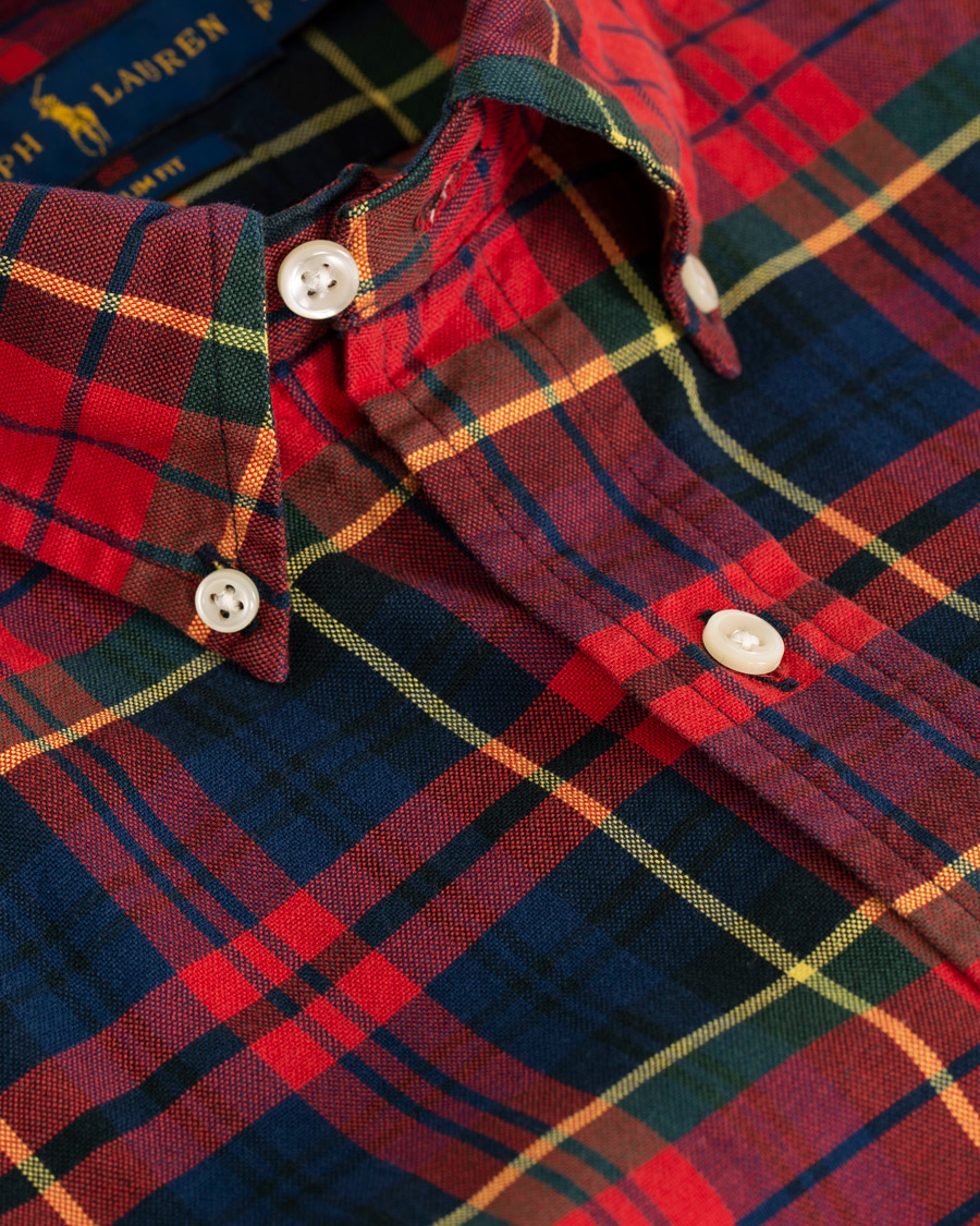 Homme | Chemises | Polo Ralph Lauren | Slim Fit Check Shirt Crimson/Canary
