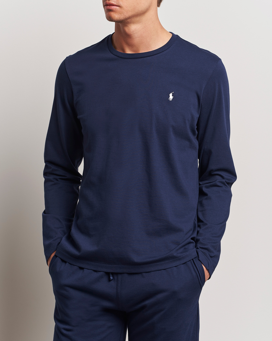 Heren | T-shirts | Polo Ralph Lauren | Liquid Cotton Long Sleeve Crew Neck T-Shirt Cruise Navy