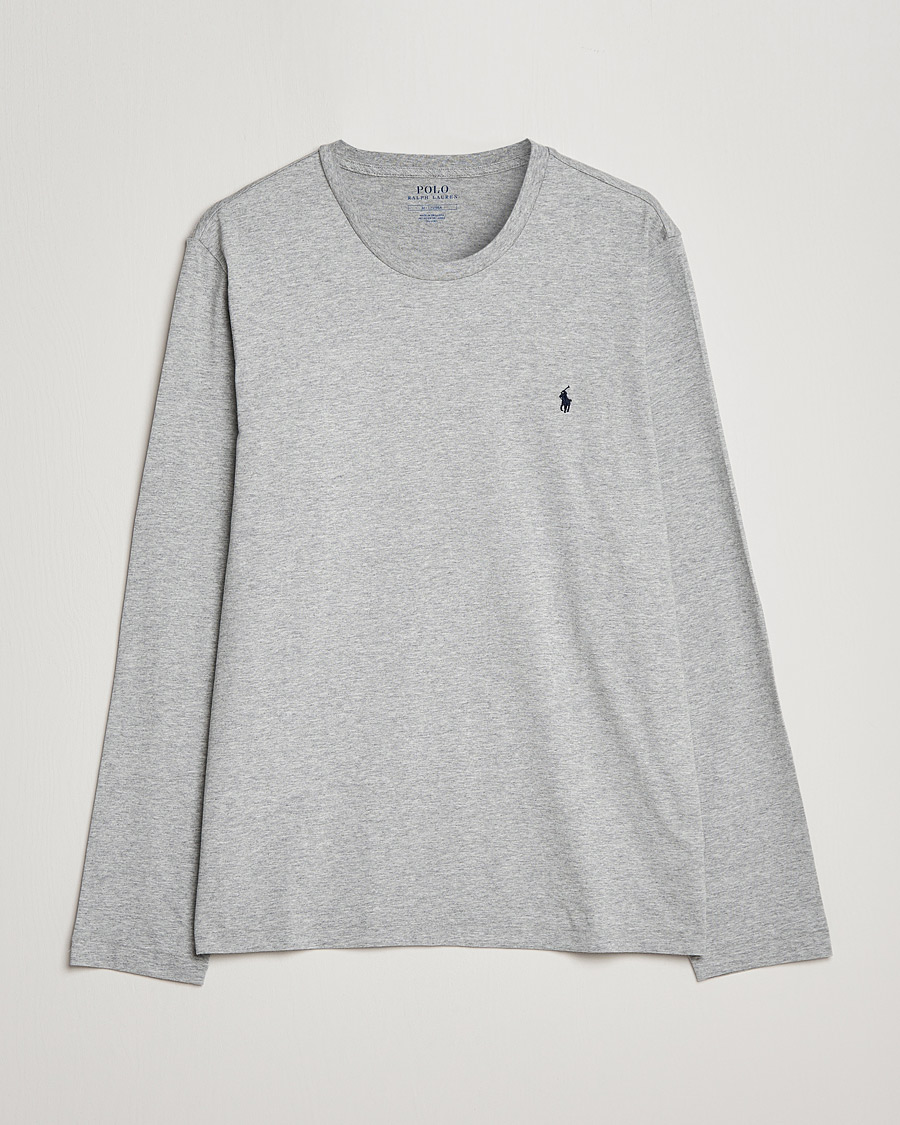 Heren | T-shirts | Polo Ralph Lauren | Liquid Cotton Long Sleeve Crew Neck Tee Andover Heather