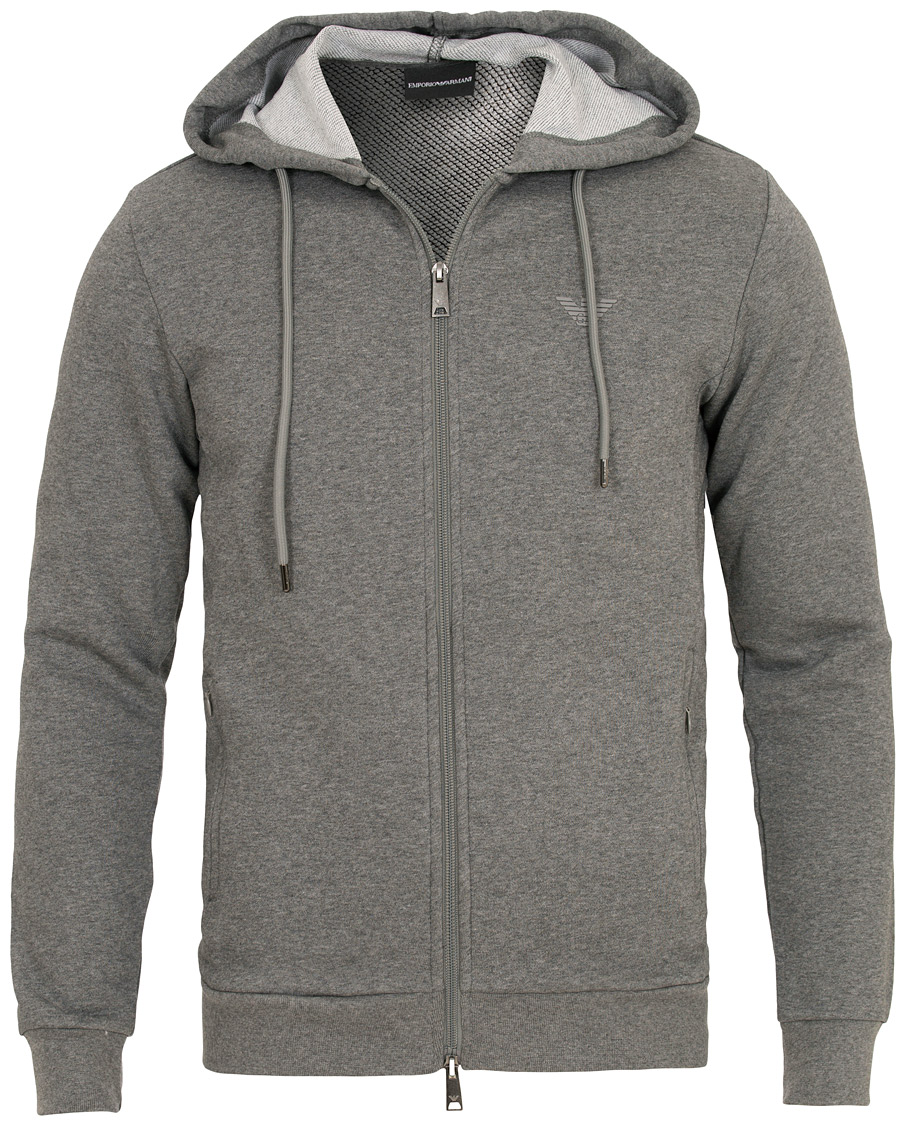 Homme | Pulls Et Tricots | Emporio Armani | Full Zip Hoodie Grey Melange