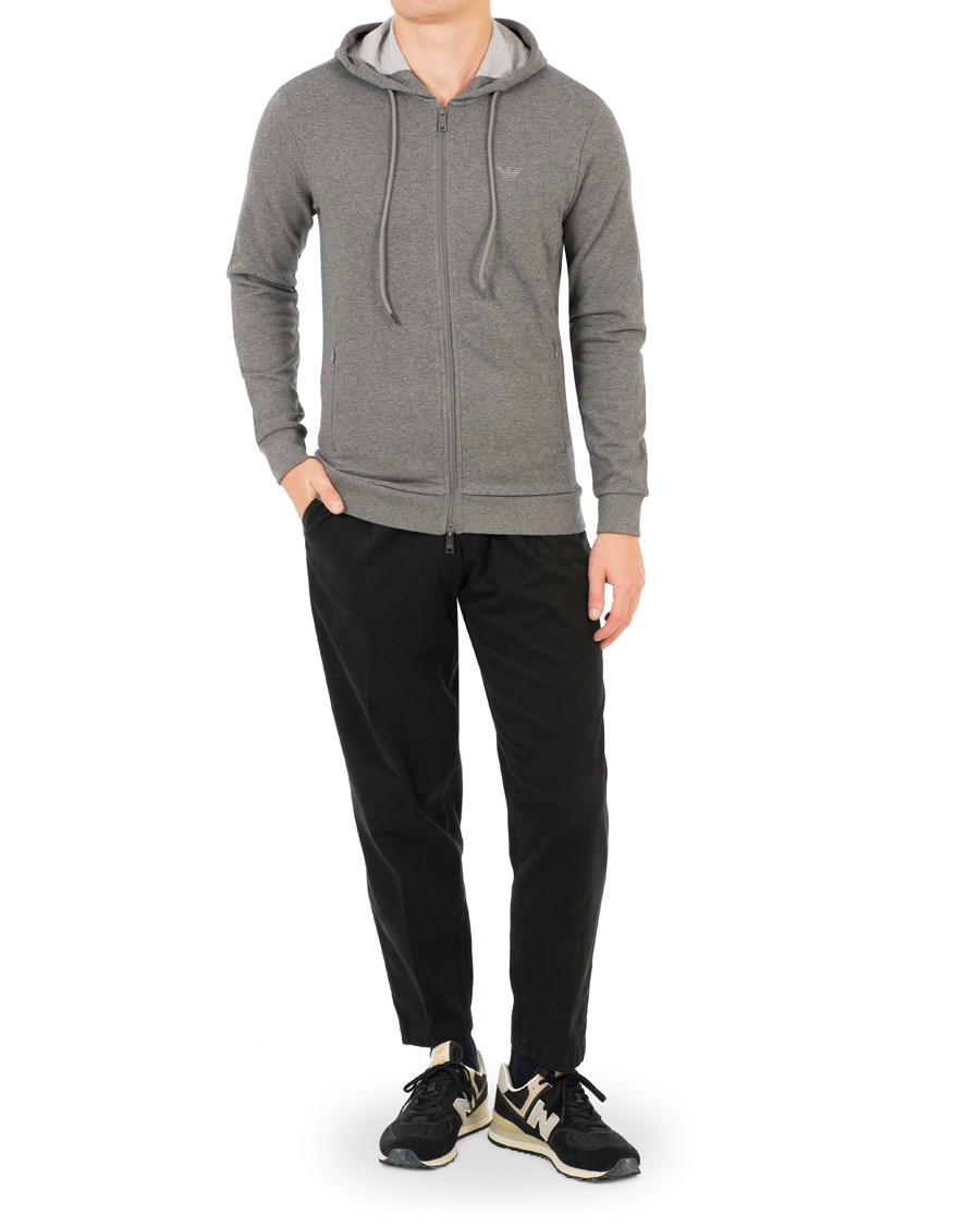 Homme | Pulls Et Tricots | Emporio Armani | Full Zip Hoodie Grey Melange