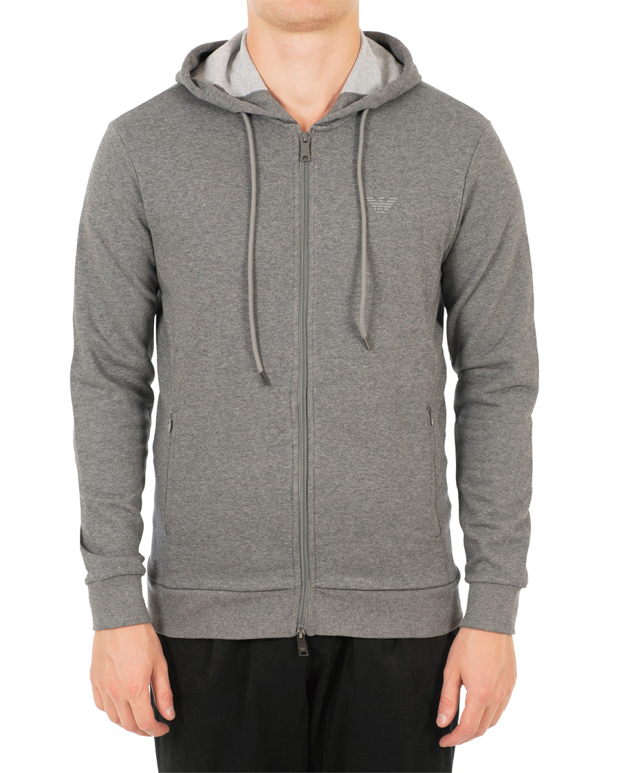 Homme | Pulls Et Tricots | Emporio Armani | Full Zip Hoodie Grey Melange