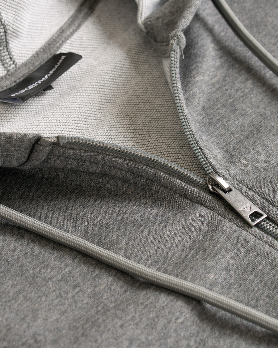 Homme | Pulls Et Tricots | Emporio Armani | Full Zip Hoodie Grey Melange