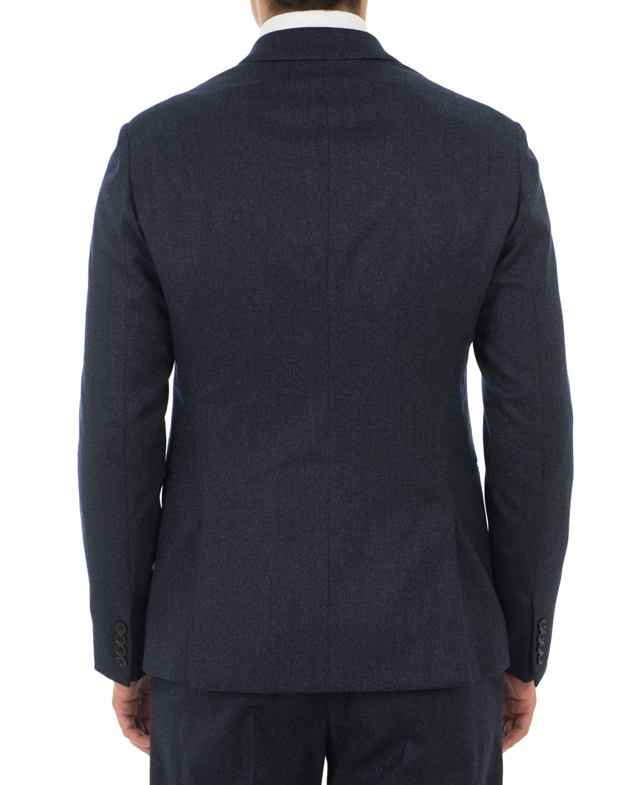 Homme | Costumes | Emporio Armani | F-Line Fitted Flannel Suit Dark Blue
