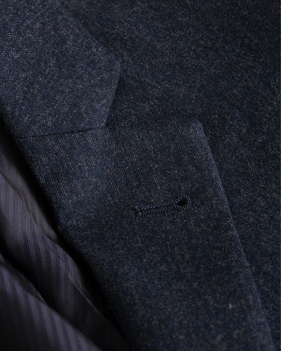 Homme | Costumes | Emporio Armani | F-Line Fitted Flannel Suit Dark Blue