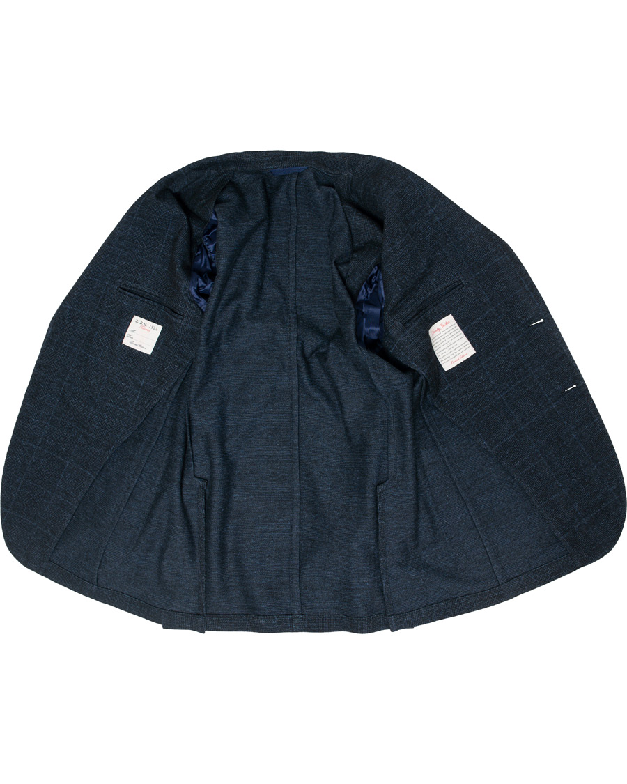 Homme | Blazers | L.B.M. 1911 | Jack Regular Fit Glencheck Wool Blazer Dark Blue