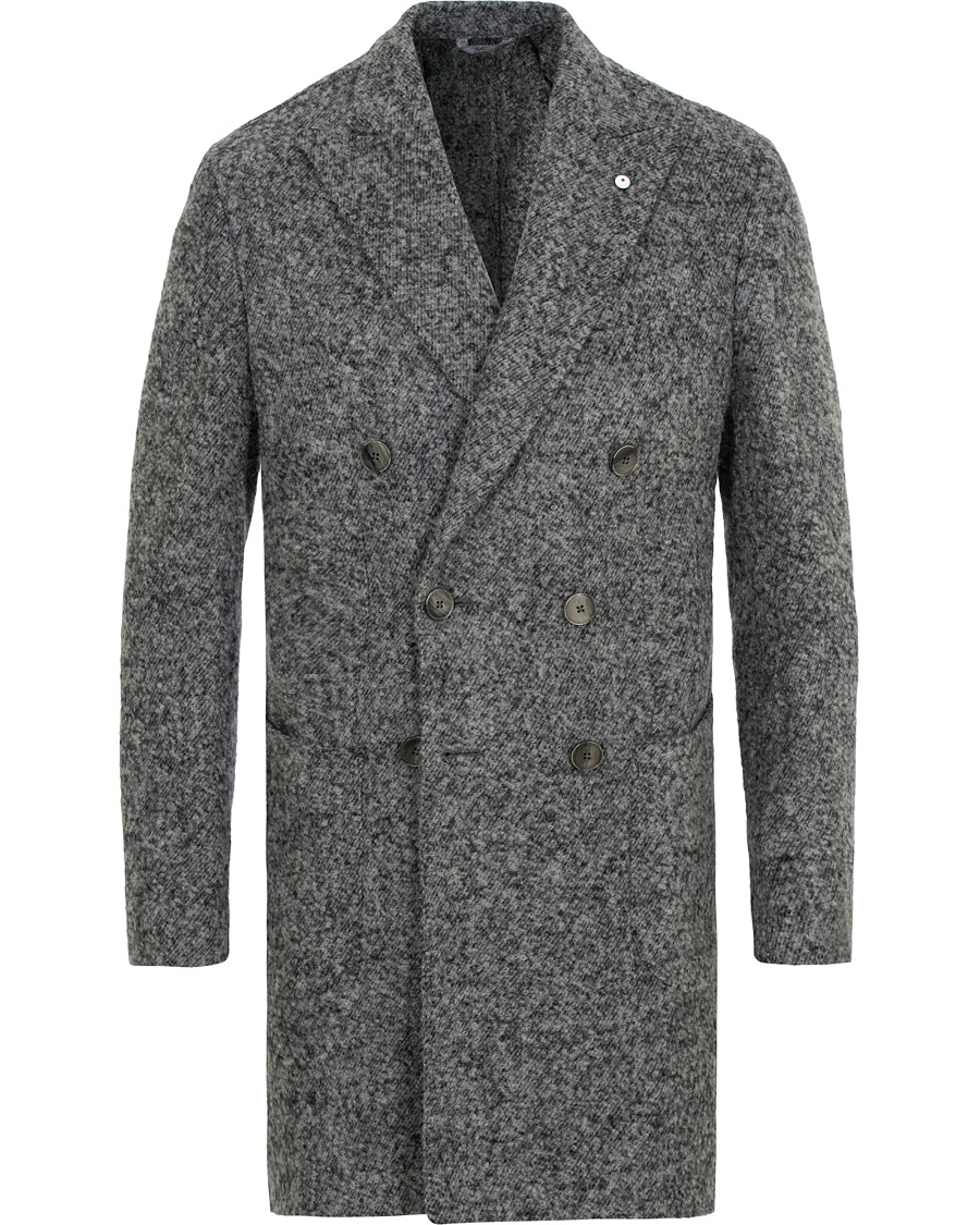 Homme | Manteaux Et Vestes | L.B.M. 1911 | Wool Double Breasted Boucle Coat Light Grey