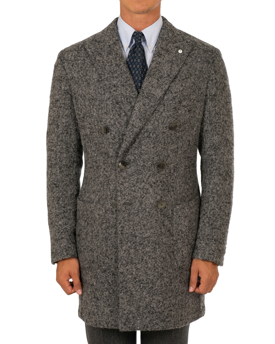 Homme | Manteaux Et Vestes | L.B.M. 1911 | Wool Double Breasted Boucle Coat Light Grey