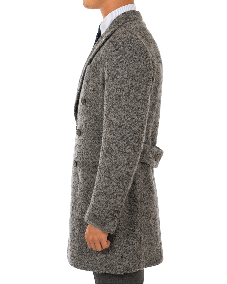 Homme | Manteaux Et Vestes | L.B.M. 1911 | Wool Double Breasted Boucle Coat Light Grey