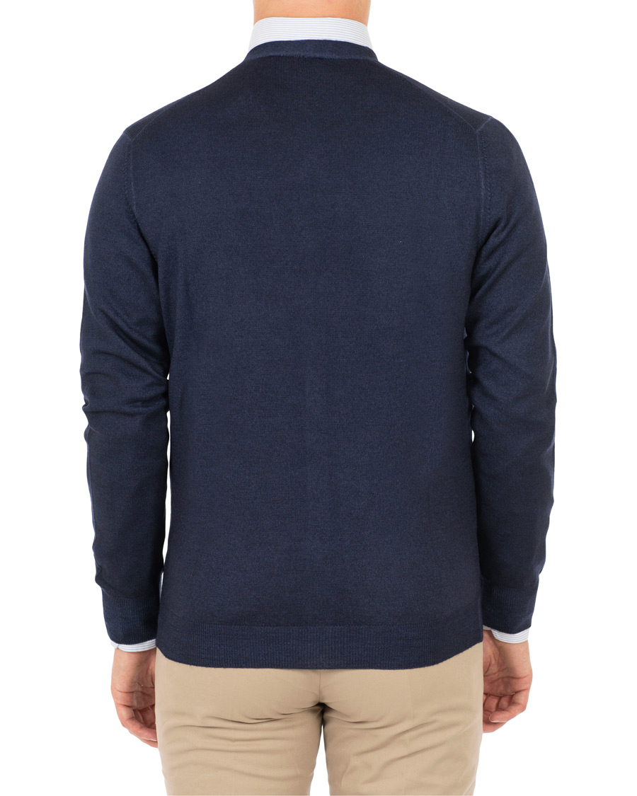 Homme | Pulls Et Tricots | Gran Sasso | Vintage Merino Fashion Fit Cardigan Navy