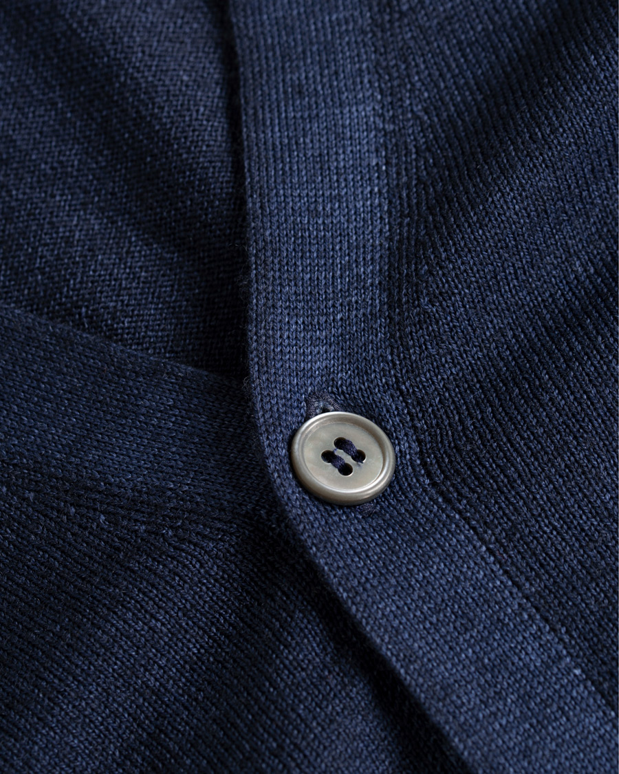 Homme | Pulls Et Tricots | Gran Sasso | Vintage Merino Fashion Fit Cardigan Navy