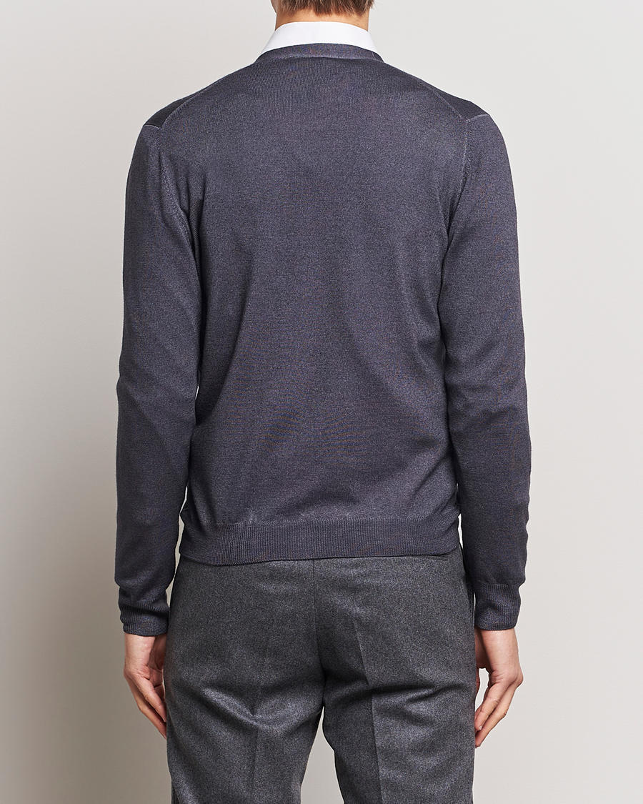 Homme | Pulls Et Tricots | Gran Sasso | Vintage Merino Fashion Fit Cardigan Charcoal