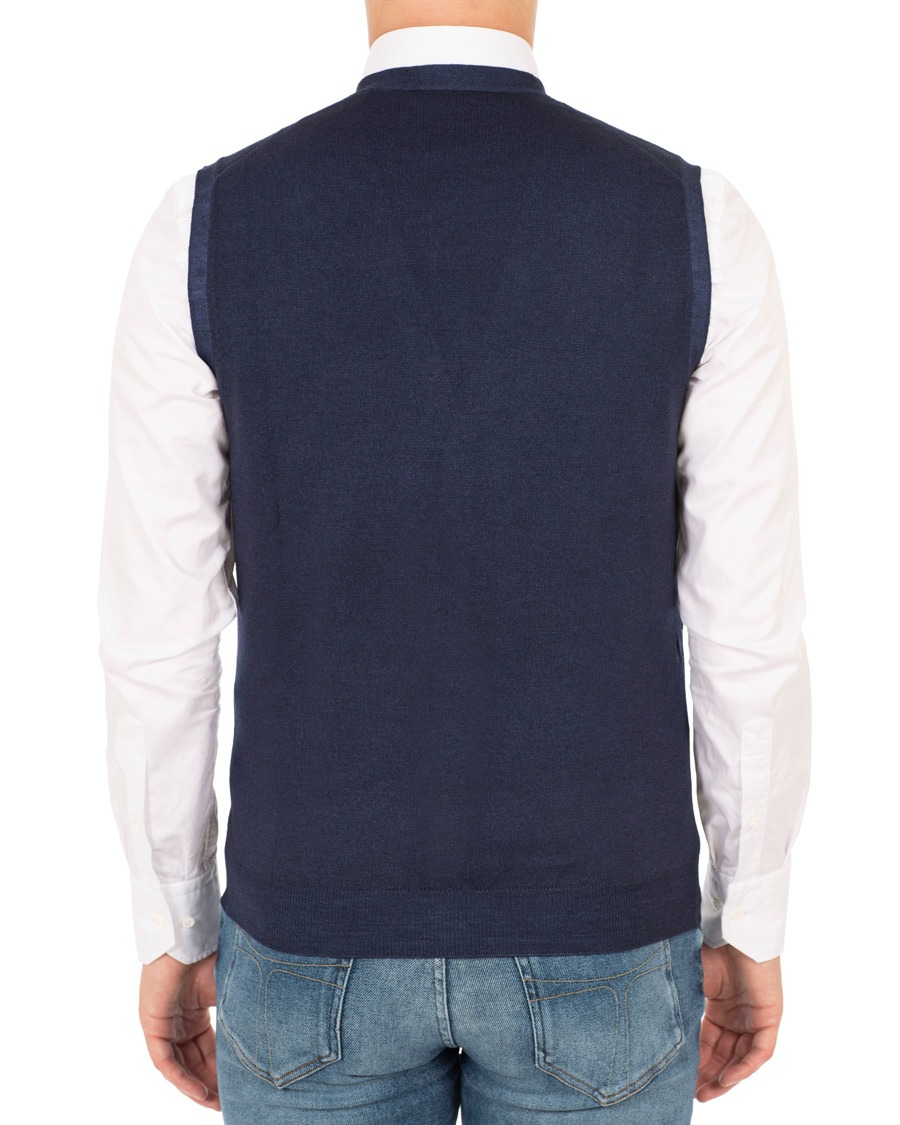 Homme | Pulls Et Tricots | Gran Sasso | Vintage Merino Fashion Fit Slipover Navy