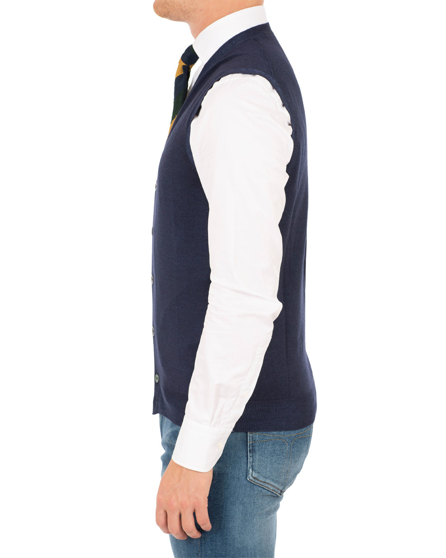 Homme | Pulls Et Tricots | Gran Sasso | Vintage Merino Fashion Fit Slipover Navy