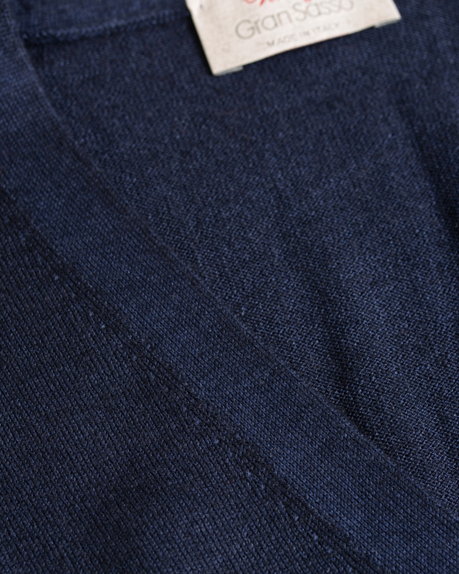 Homme | Pulls Et Tricots | Gran Sasso | Vintage Merino Fashion Fit Slipover Navy
