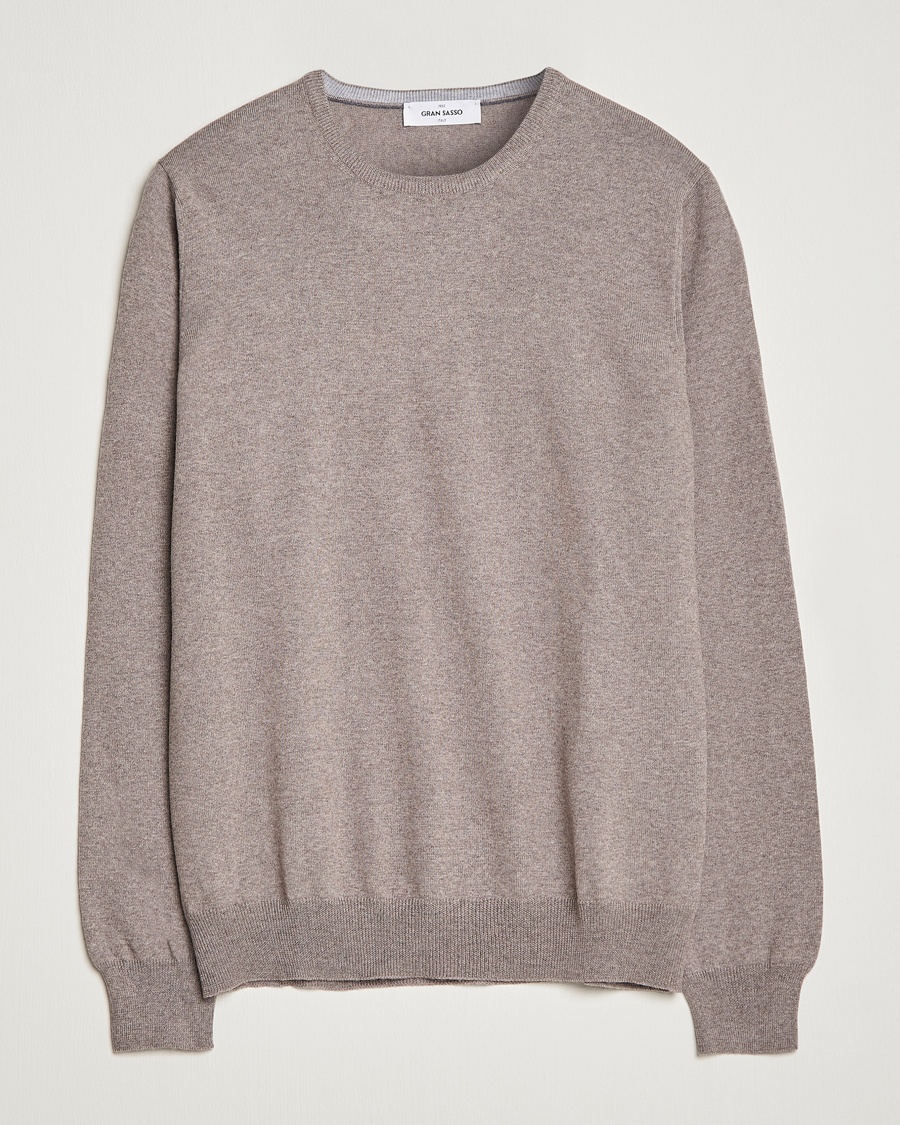 Homme | Pulls Et Tricots | Gran Sasso | Merino Fashion Fit Crew Neck Pullover Beige