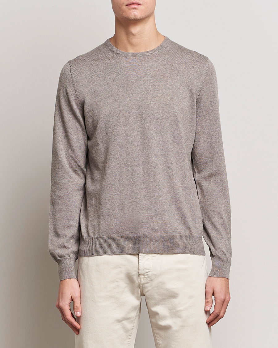 Homme | Pulls Et Tricots | Gran Sasso | Merino Fashion Fit Crew Neck Pullover Beige