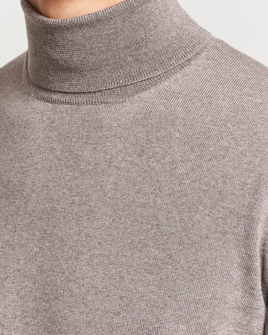 Heren | Truien | Gran Sasso | Merino Fashion Fit Rollneck Beige