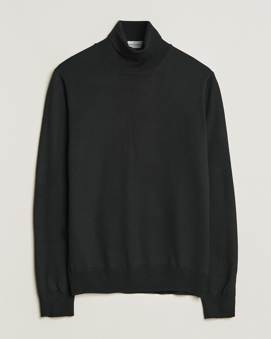 Homme | Pulls Et Tricots | Gran Sasso | Merino Fashion Fit Rollneck Black