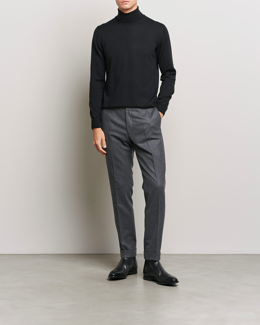 Homme | Pulls Et Tricots | Gran Sasso | Merino Fashion Fit Rollneck Black