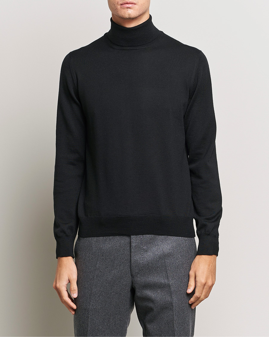 Homme | Pulls Et Tricots | Gran Sasso | Merino Fashion Fit Rollneck Black