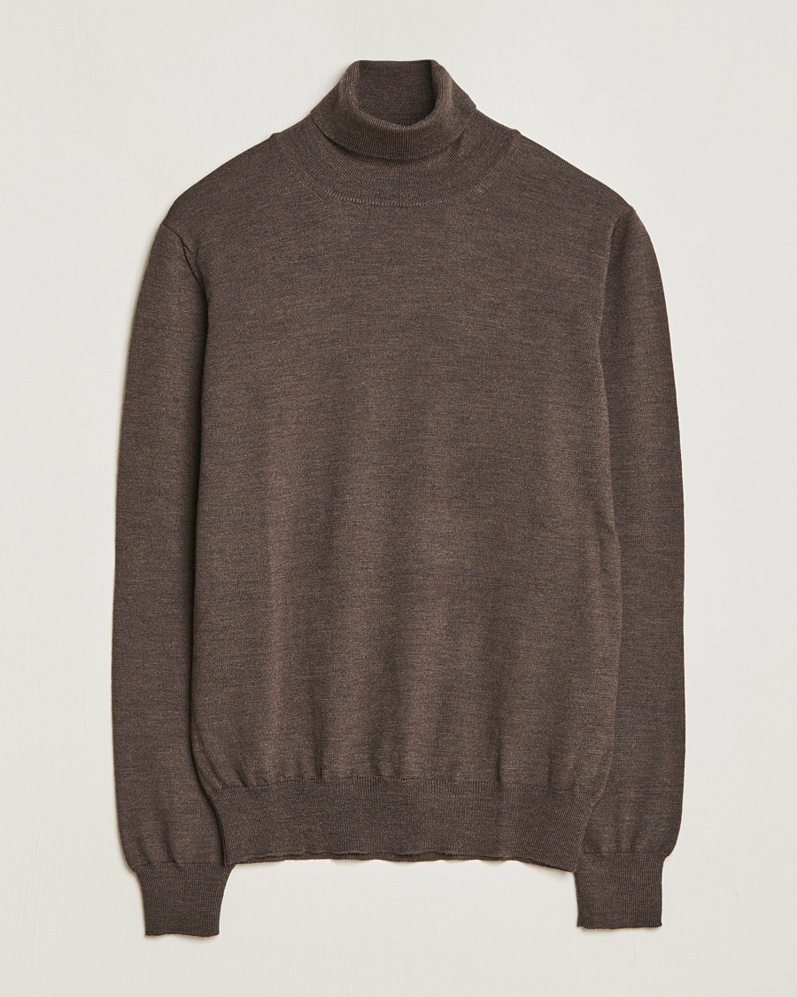 Homme | Pulls Et Tricots | Gran Sasso | Merino Fashion Fit Rollneck Brown