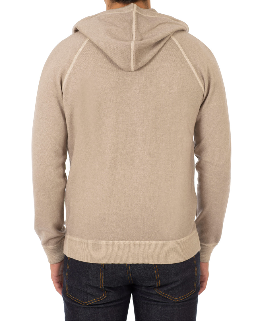 Heren | Truien | Gran Sasso | Vintage Merino Fashion Fit Full Zip Hoodie Beige