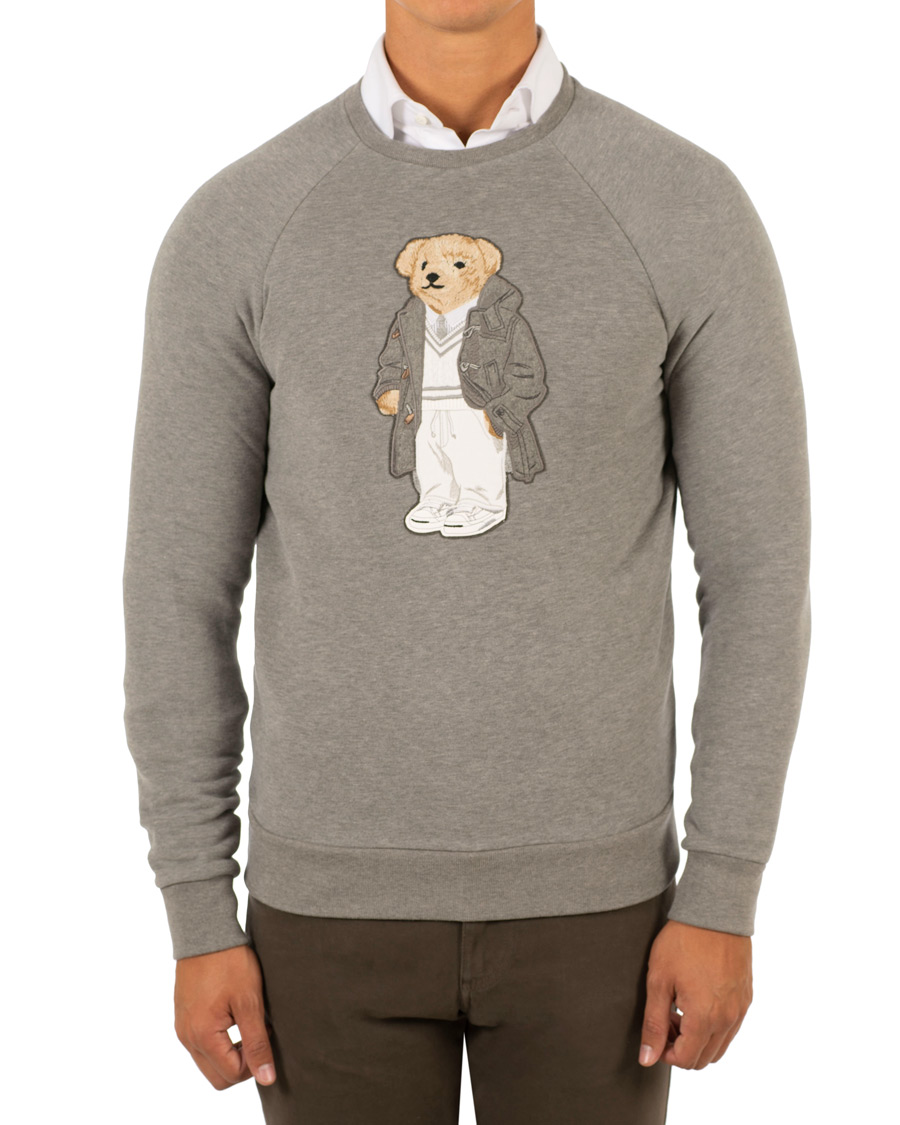 Homme | Pulls Et Tricots | Ralph Lauren Purple Label | Luxury Fleece Polo Bear Sweatshirt Light Grey Melange