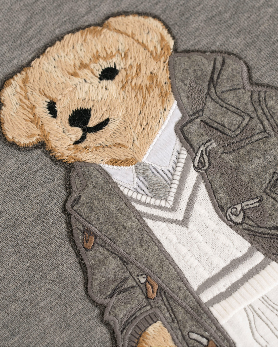 Homme | Pulls Et Tricots | Ralph Lauren Purple Label | Luxury Fleece Polo Bear Sweatshirt Light Grey Melange