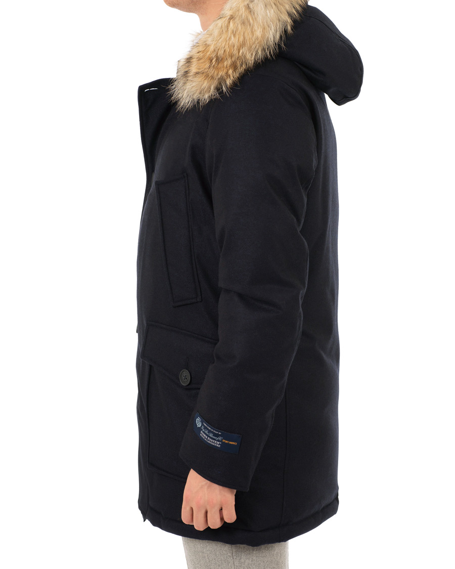 Homme | Manteaux Et Vestes | Woolrich | Loro Piana Arctic Parka DF Navy Melton