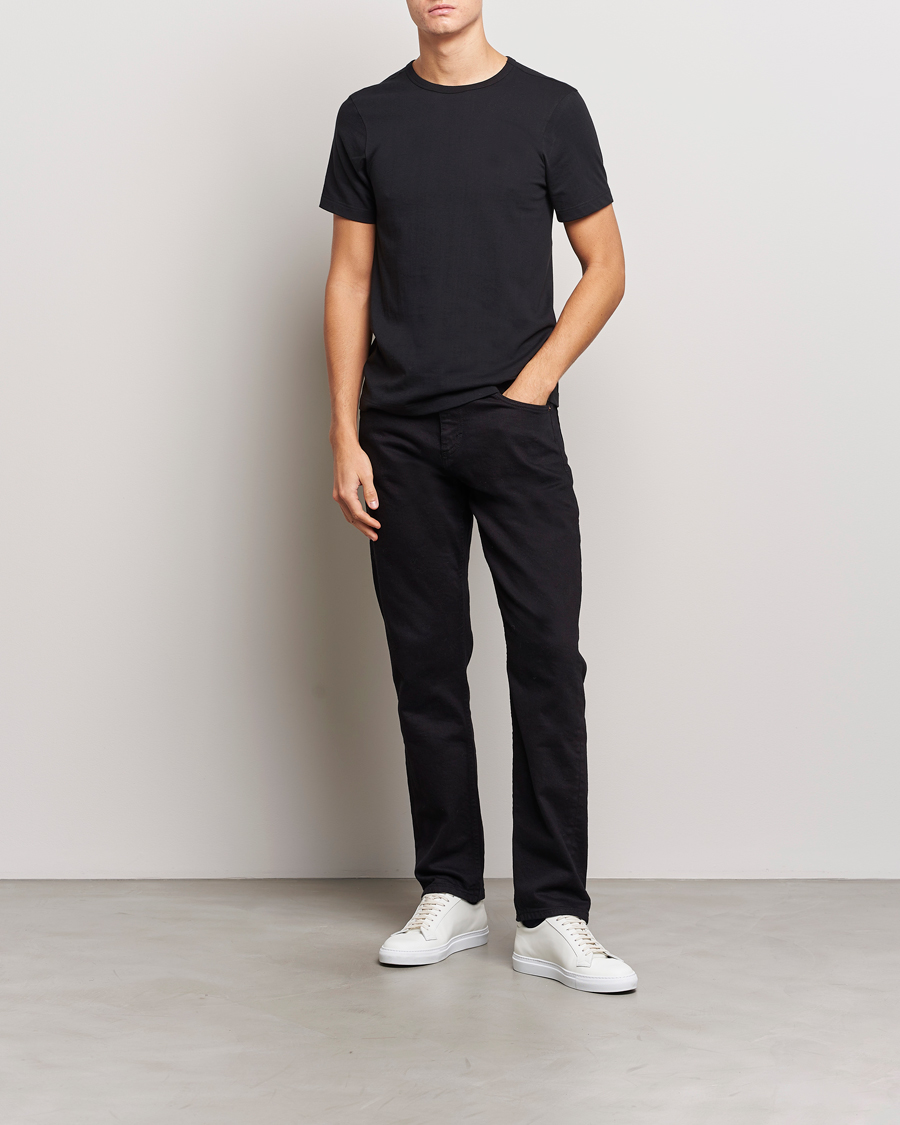 Heren | T-shirts | Merz b. Schwanen | 1950s Classic Loopwheeled T-shirt Black