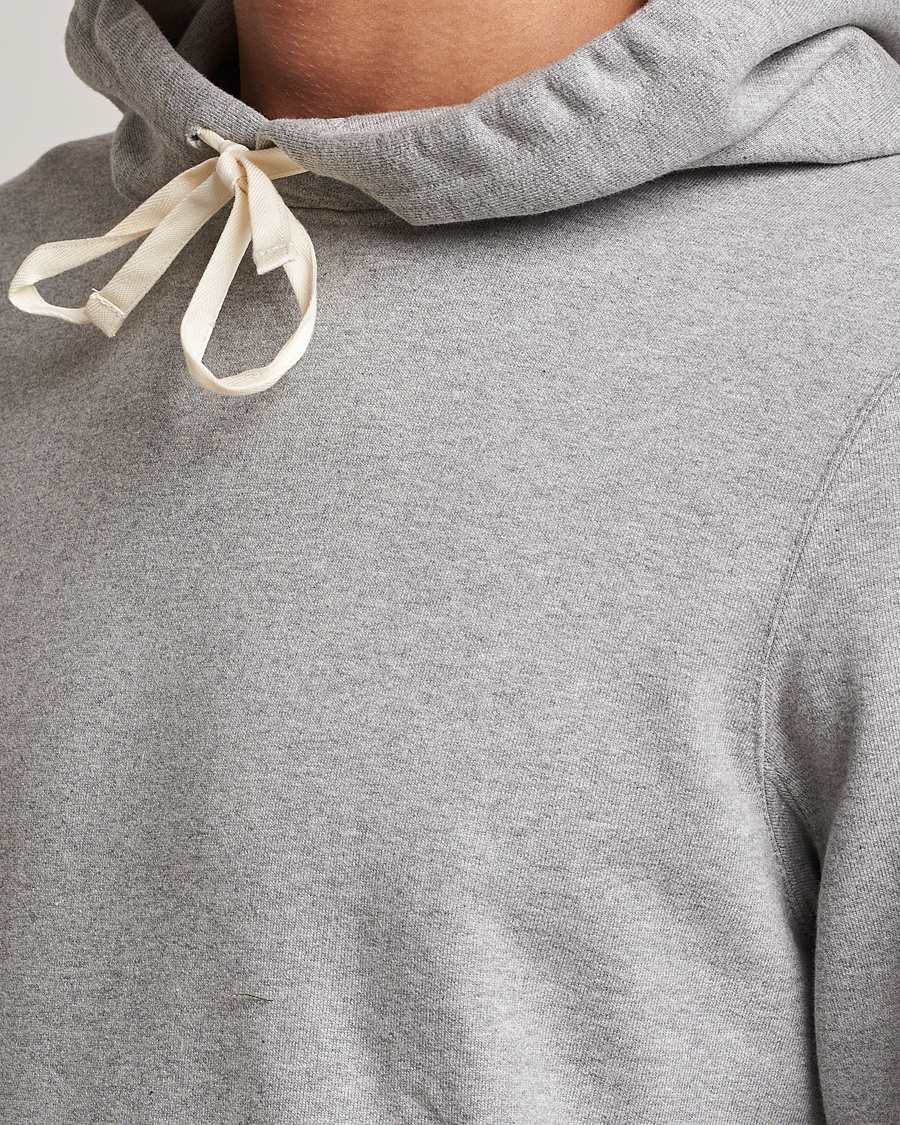 Homme | Pulls Et Tricots | Merz b. Schwanen | Cotton Loopwheeled Hoodie Grey Melange