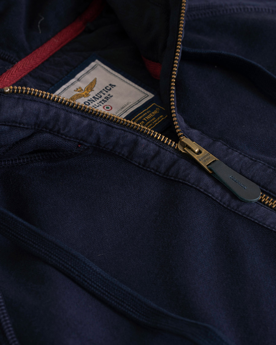 Heren | Truien | Aeronautica Militare | AF348 Full Zip Hoodie Navy
