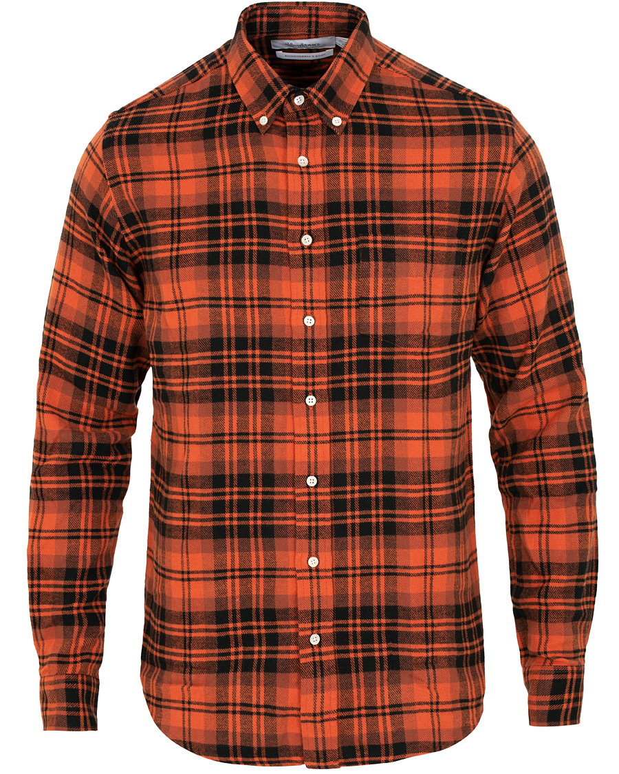 Homme | Chemises | Schnayderman?s | Large Check Rost/Black Twill Shirt