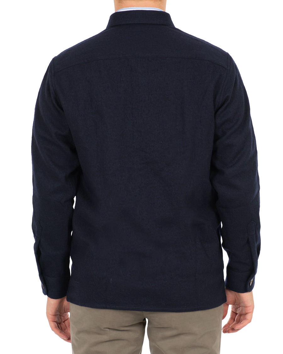 Homme | Manteaux Et Vestes | Schnayderman?s | Schnayderman's Wool/Cotton Overshirt Dark Blue