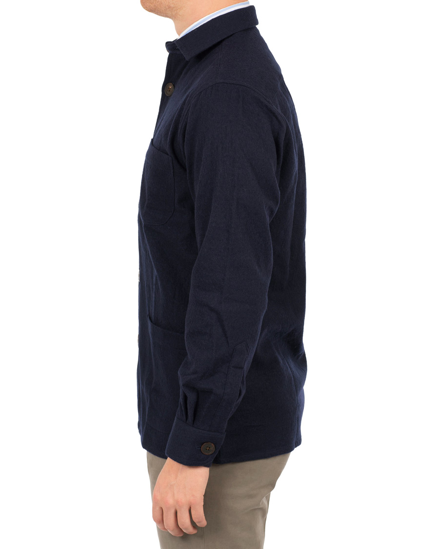 Homme | Manteaux Et Vestes | Schnayderman?s | Schnayderman's Wool/Cotton Overshirt Dark Blue