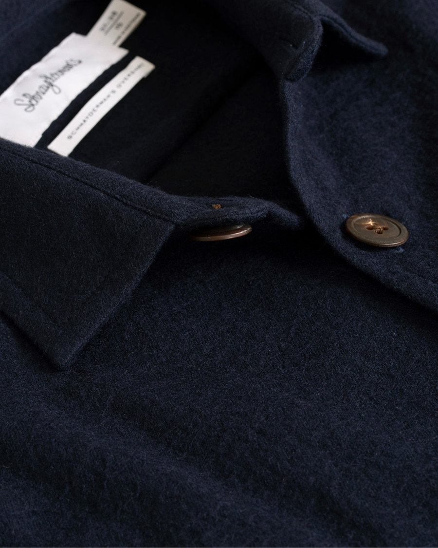 Homme | Manteaux Et Vestes | Schnayderman?s | Schnayderman's Wool/Cotton Overshirt Dark Blue