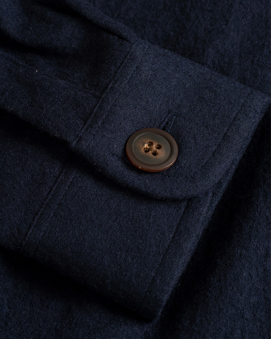 Homme | Manteaux Et Vestes | Schnayderman?s | Schnayderman's Wool/Cotton Overshirt Dark Blue