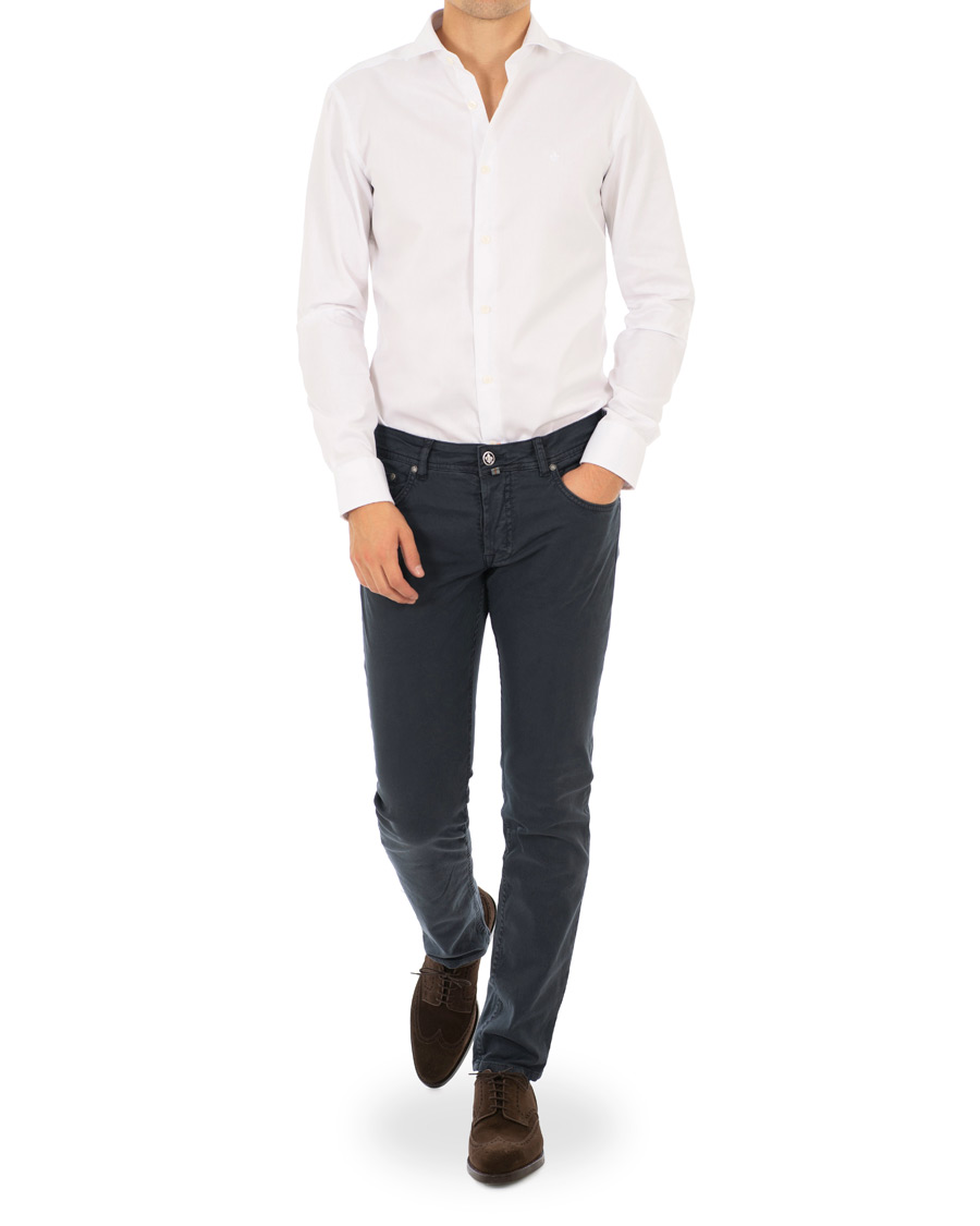 Homme | Chemises | Morris | Dean Spread Collar Cotton Shirt White
